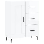 vidaXL Buffet Blanc brillant 69 5x34x90 cm Bois d'ingénierie