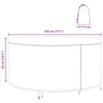 vidaXL Housse pour mobilier d'extérieur 182 x 182 x 85 cm Tissu 600D