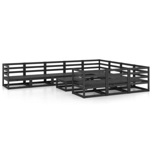 vidaXL Salon de jardin 11 Pièces bois de pin massif