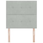 vidaXL Tête de lit LED avec bandes LED Gris clair 90 cm Velours