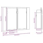 vidaXL Armoire salle de bain à miroir LED Blanc 60x12x45 cm Acrylique
