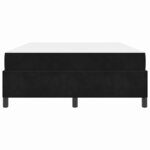 vidaXL Cadre de lit Noir et blanc et noir 140 x 190 cm Velours