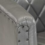 vidaXL Chaise cabriolet Gris Cuir véritable de chèvre