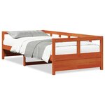 vidaXL Lit de jour cire marron 80x200 cm bois de pin massif
