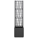 vidaXL Pot de jardin gris foncé avec treillis - 36x36x140 cm