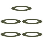 vidaXL Anneaux d'arbre plats 5 Pièces Vert olive Ø30 / 60 cm Acier