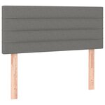 vidaXL Sommier à lattes de lit et matelas Gris foncé 90x190 cm Tissu