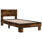 vidaXL Cadre de lit sans matelas chêne fumé 90x190 cm