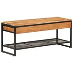 vidaXL Banc à chaussures 110x35x45 cm bois massif d'acacia et fer