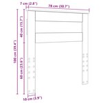 vidaXL Tête de lit Blanc 75 cm Bois d'ingénierie