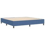 vidaXL Lit à ressorts Bleu 200 x 200 cm Tissu en velours côtelé