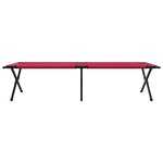 vidaXL Lit de camping pliant Rouge Tissu Oxford
