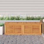vidaXL Boîte de rangement jardin et sac 175x50x53 cm bois massif teck