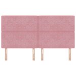 vidaXL Tête de Lit LED Rose 90 cm Velours