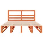 vidaXL Cadre de lit sans matelas cire marron 120x200cm bois pin massif