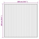 vidaXL Tapis carré marron 100x100 cm bambou