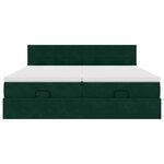 VidaXL Cadre de lit ottoman avec matelas vert foncé 180x200cm velours