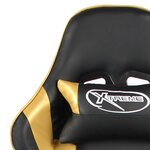 vidaXL Chaise de jeu pivotante avec repose-pied Doré PVC