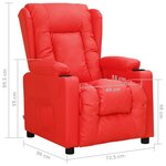 vidaXL Fauteuil inclinable Rouge Similicuir