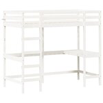 vidaXL Lit superposé sans matelas blanc 90x190 cm bois de pin massif