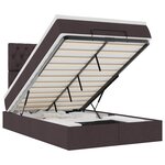 VidaXL Cadre de lit ottoman avec matelas marron foncé 120x190 cm tissu