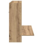 vidaXL Bureau mural chêne noir 105x48x75 cm en bois d'ingénierie