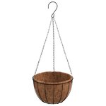 vidaXL Jardinières suspendues 4 Pièces avec doublure coco Noir Ø 40x63 cm