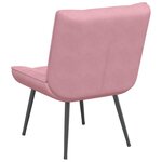 vidaXL Chaise de relaxation rose 64x74x84 cm velours