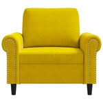 vidaXL Fauteuil Jaune 60 cm Velours