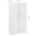 vidaXL Bibliothèque Blanc brillant 82 5x30 5x150 cm Bois d’ingénierie