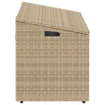 vidaXL Coffre de rangement de jardin Beige 110x50x58 cm Résine tressée