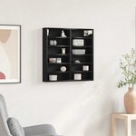 vidaXL Cabinet d'Affichage avec étagère Chêne noir 60 x 8.5 x 58 cm