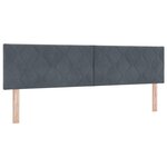 vidaXL Têtière LED Gris Foncé 180 cm Ensemble de 2 Gris Foncé