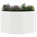 vidaXL Jardinière Blanc 90 x 90 x 50 cm Acier