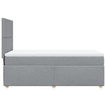 vidaXL Sommier à lattes de lit avec matelas Gris clair 100x200cm Tissu