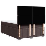 vidaXL Sommier à lattes de lit avec matelas Marron foncé 140x190 cm