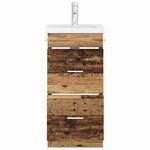 vidaXL Meuble de salle de bain avec évier Bois ancien