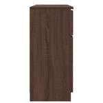 vidaXL Buffet avec tiroir Chêne brun 100 x 30 x 65 6 Bois d'ingénierie