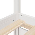 vidaXL Cadre de lit sans matelas blanc 150x200 cm bois de pin massif
