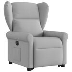 vidaXL Fauteuil inclinable électrique gris nuage tissu