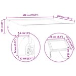 vidaXL Auvent manuel rétractable avec LED bordeaux 500x300 cm