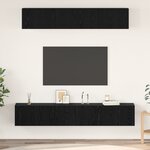 vidaXL Ensemble meuble TV 5 Pièces Chêne noir 100 x 30 x 30 cm