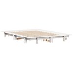 vidaXL Cadre de lit sans matelas blanc 140x190 cm bois de pin massif