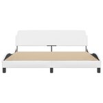 vidaXL Cadre de lit Dover blanc 180x200 cm similicuir