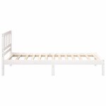 vidaXL Cadre de lit avec tête de lit Blanc 90 x 190 cm Pin massif