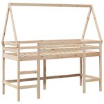 vidaXL Lit superposé et échelle et toit 90x190 cm bois de pin massif