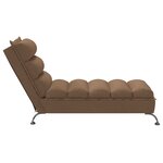 vidaXL Chaise longue avec coussins marron tissu