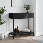 vidaXL Table console noir 75x34 5x75 cm bois d'ingénierie