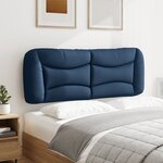 vidaXL Coussin de tête de lit Hvar bleu 120 cm tissu