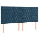 vidaXL Sommier à lattes de lit matelas et LED Bleu foncé 200x200 cm